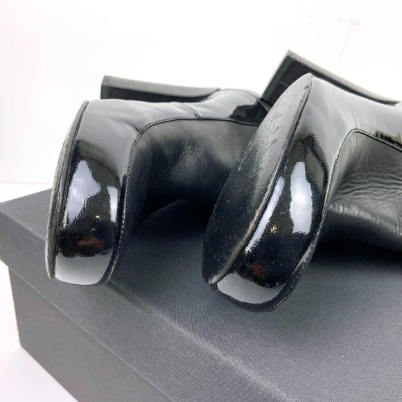 Jil Sander Navy Line Black Mix Leather Ankle Slip-OnBoots Sz 8 - Picture 16 of 16